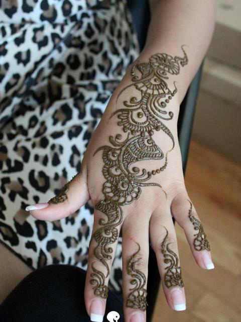 Simple Arabic Mehndi Designs for Hands Images 2013